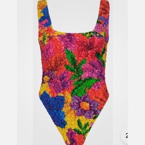 MARA HOFFMAN Isa printed TENCEL™ Lyocell-popcorn bodysuit XL